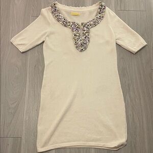 Catherine Malandrino sweater  Dress with Beaded Neckline - Holidayyyyy